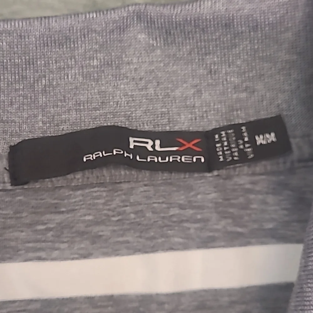 Ralph Lauren RLX Golf Multi Color Stripe Performance polo shirt medium
